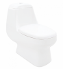 Sanitario alargado una pieza Lyon blanco asiento incluido 4.8lts Ambiance pza