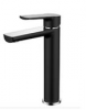 103 MONOMANDO ALTO LAVABO LUCENT CROMO NEGRO SIN CONTRA TECNOBATH PZA