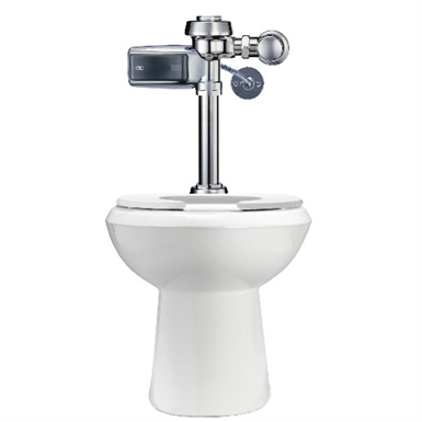 SET TAZA HWS  BLANCO CON FLUXOMETRO ELECTRONICO CROMO 