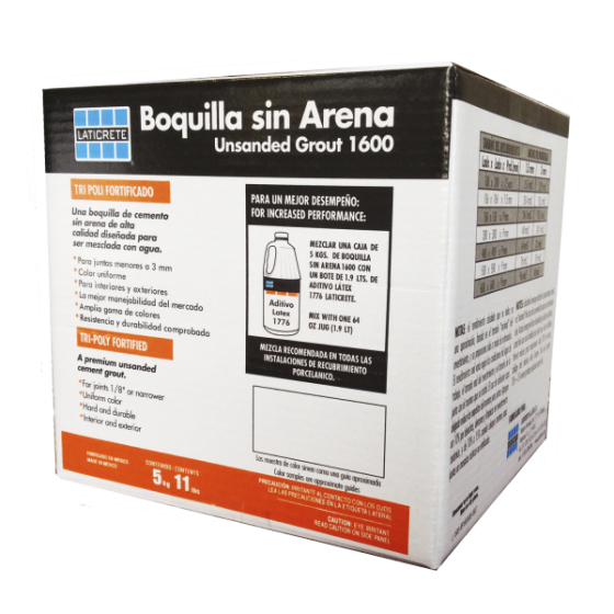 06 BOQUILLA SIN ARENA MARFIL LATICRETE 5KG