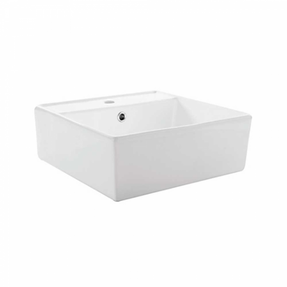 350 LAVABO SOBRE PONER CUADRATO BLANCO UNA PERFORACIÓN PZA
