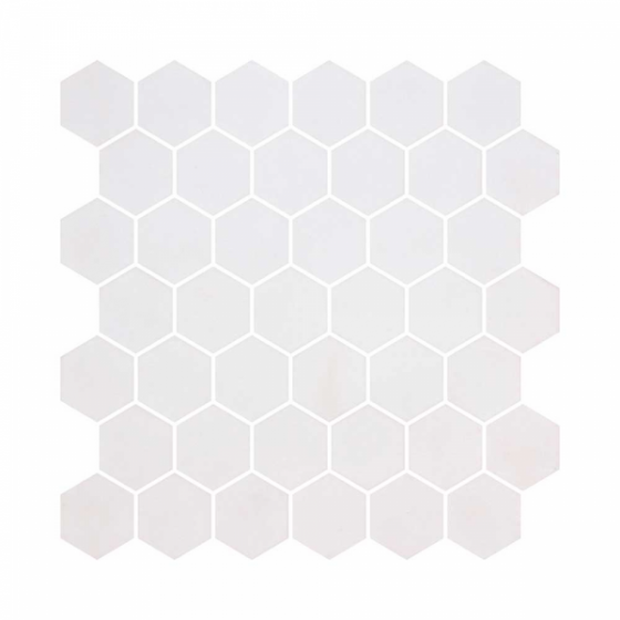 112 DECORADO MALLA 28.6X28.4 HEX XL NATUREGLASS BLANCO MATE PZ