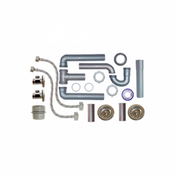 KIT INSTALACION PARA FREGADERO PS-F007 2 TARJAS COFLEX