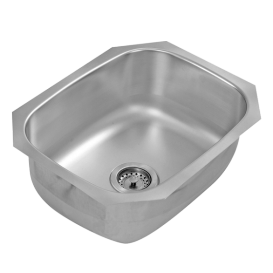 22 CS200 TARJA BAJO CUBIERTA UNA TINA ACERO INOXIDABLE SATINADO 55X43X20 PZA 