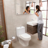70 5134021 SANITARIO UNA PIEZA ALARGADO FUSSION BLANCO CON ASIENTO 4/6LTS PZA