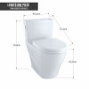 415 SANITARIO ALARGADO 1PZA LEGATO BLANCO ASIENTO INCLUIDO  4.8LTS TOTO PZA