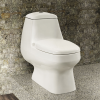 Sanitario alargado una pieza Lyon blanco asiento incluido 4.8lts Ambiance pza