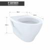 TAZA SUSPENDIDA ELONGADA BLANCA