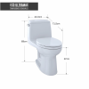 415 SANITARIO ALARGADO 1PZA ECO ULTRAMAX BLANCO ASIENTO INCLUIDO 4.8LTS TOTO PZA