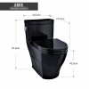 415 SANITARIO ALARGADO 1PZA LEGATO NEGRO ASIENTO INCLUIDO  4.8LTS TOTO PZA