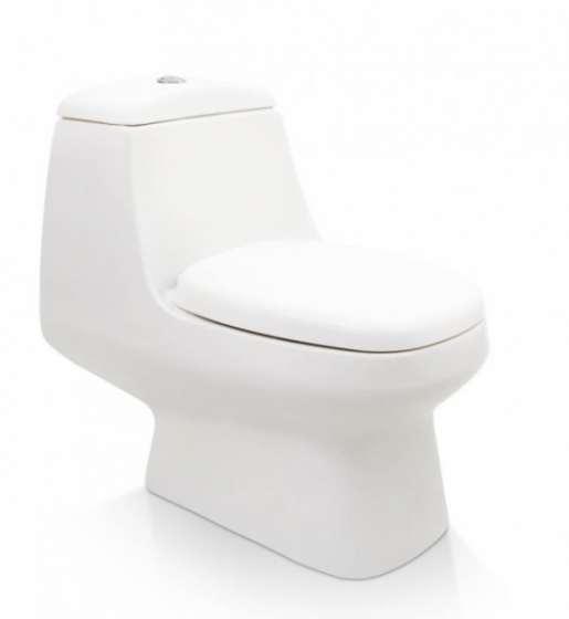 DESC Sanitario alargado una pieza Palermo blanco asiento incluido 3/4.8lts Ambiance pza