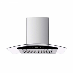 22 EB392 CAMPANA A PARED ACERO INOXIABLE CRISTAL CURVO 90CM PZA