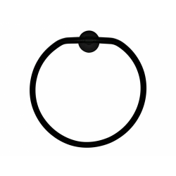 321-99913-11 TOALLERO DE ARO CELSA NEGRO MATE