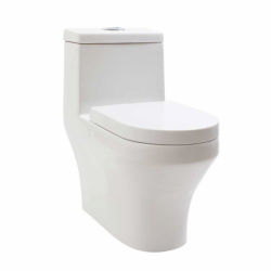 70 5134021 SANITARIO UNA PIEZA ALARGADO FUSSION BLANCO CON ASIENTO 4/6LTS PZA